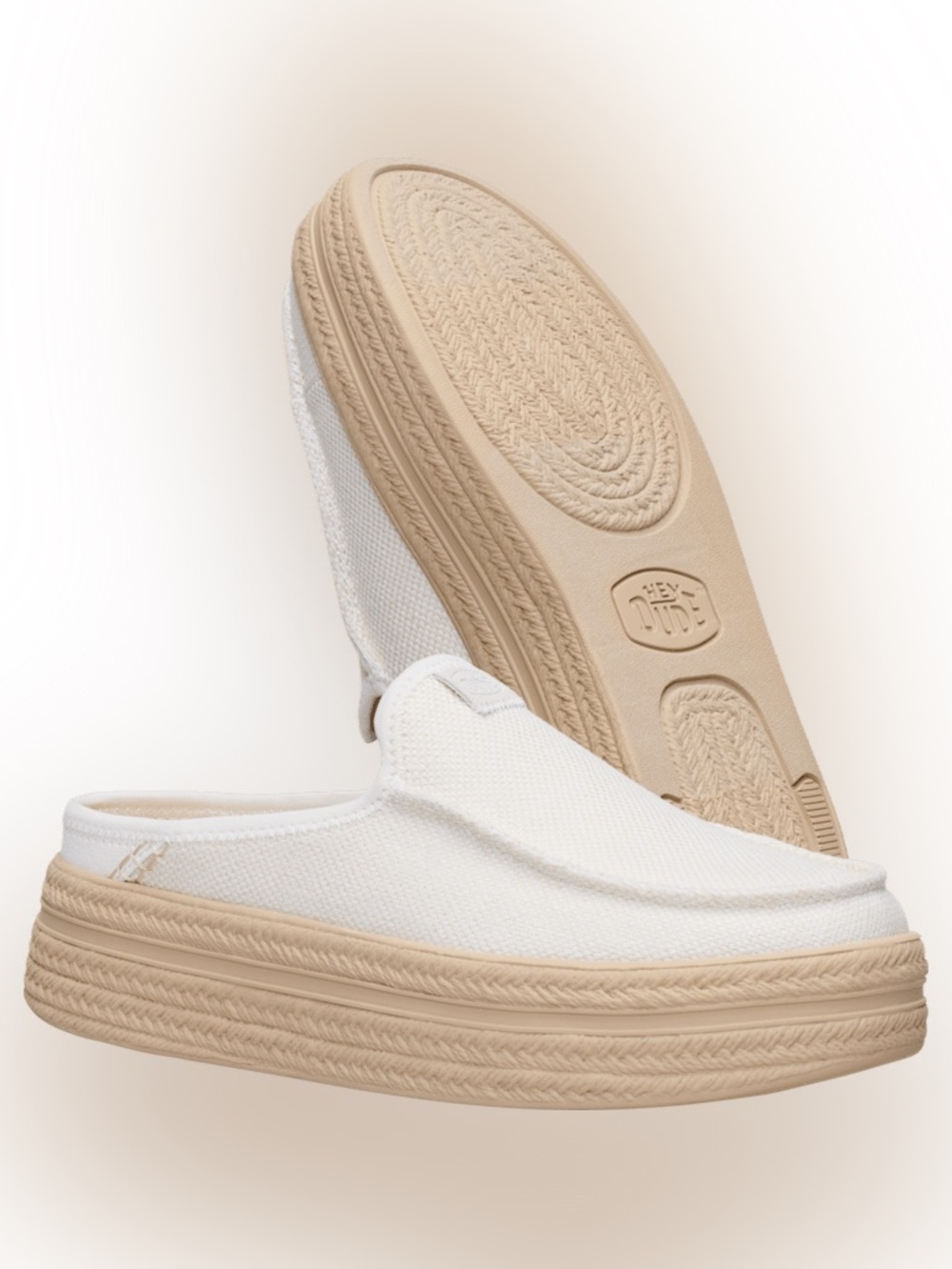 NEW IN BOX HEYDUDE Canvas Slip-On Platform Austin Lift Espadrille Woven size 8 - Picture 5 of 16